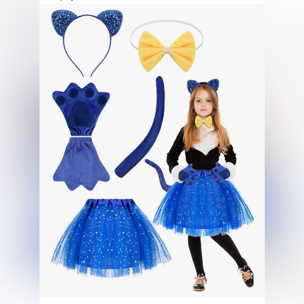 Blue Cat Costume Set for Kids